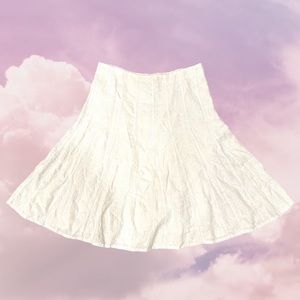 White paisley embroidered skirt y2k vintage